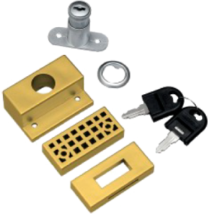 Zamek drzwi przesuwnych Master złoty