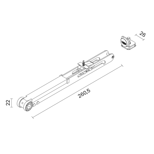 Samodomykacz STANDARD 50kg z odbojnikiem KP 