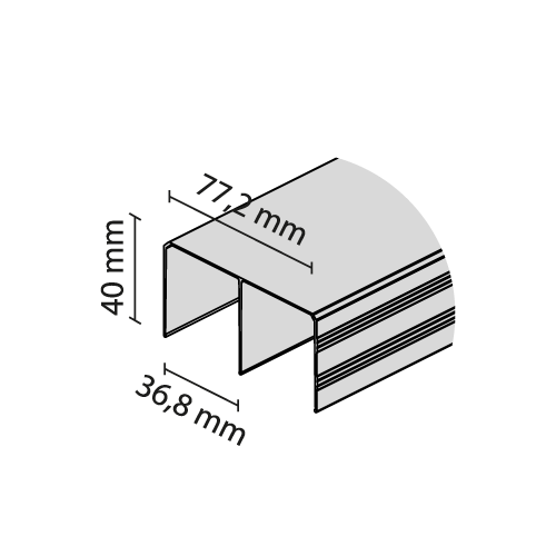 Tor górny SOLID czarny industrial