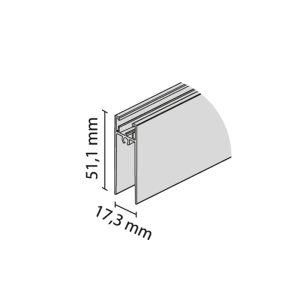 Ramiak TWIN dolny inox