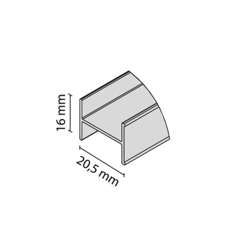 Profil Łącznik DOMUS antracyt industrial