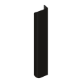 Uchwyt krawędziowy ARCUS anodowany czarny mat L 225 mm