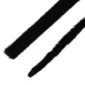 Komplet szczotek wpuszczanych - odbojowa szeroka czarna 3 skrzydła
 1