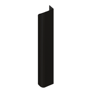 Uchwyt krawędziowy ARCUS anodowany czarny mat L 225 mm
