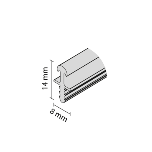 L-052 szyna aluminiowa FAST pióro surowy