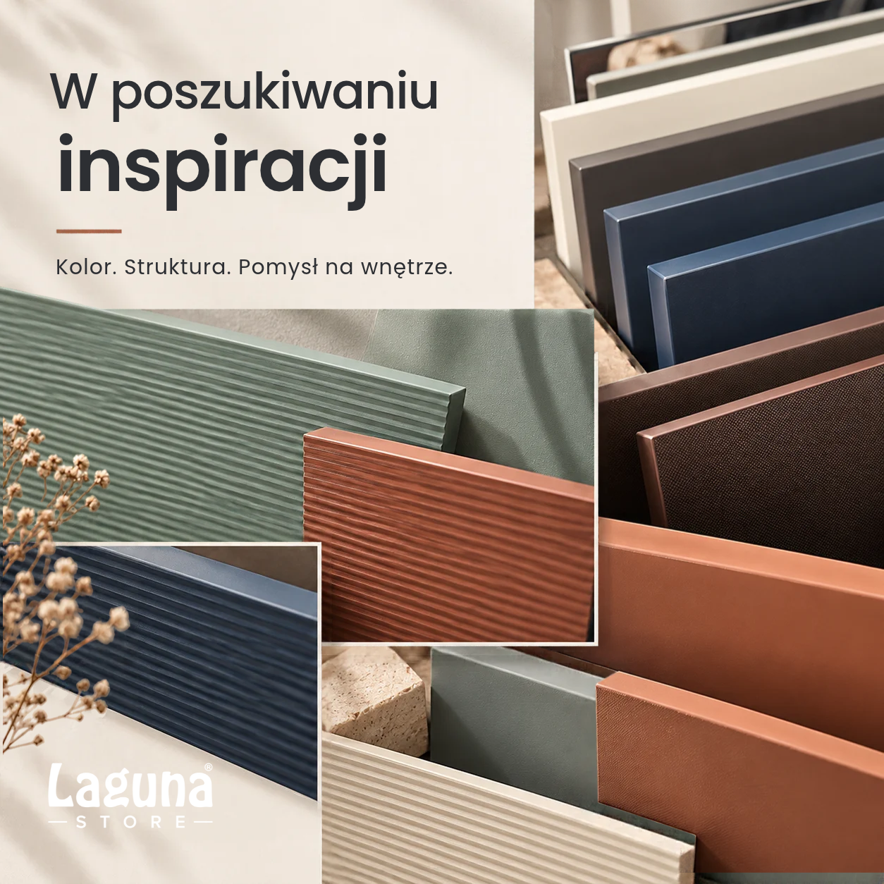 Jakie uchwyty do zielonych mebli? Cztery wykończenia Laguna inspirowane Kolorem Roku 2027